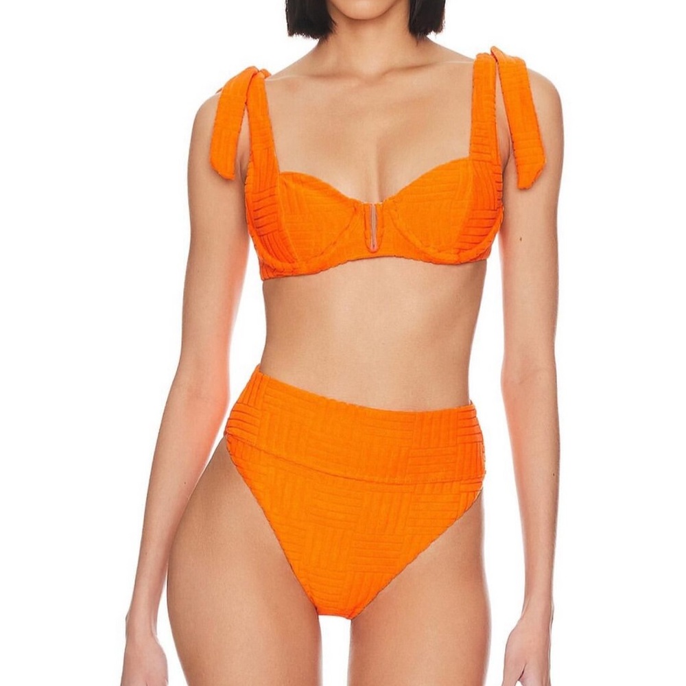 beach Riot bikini high waisted set orange